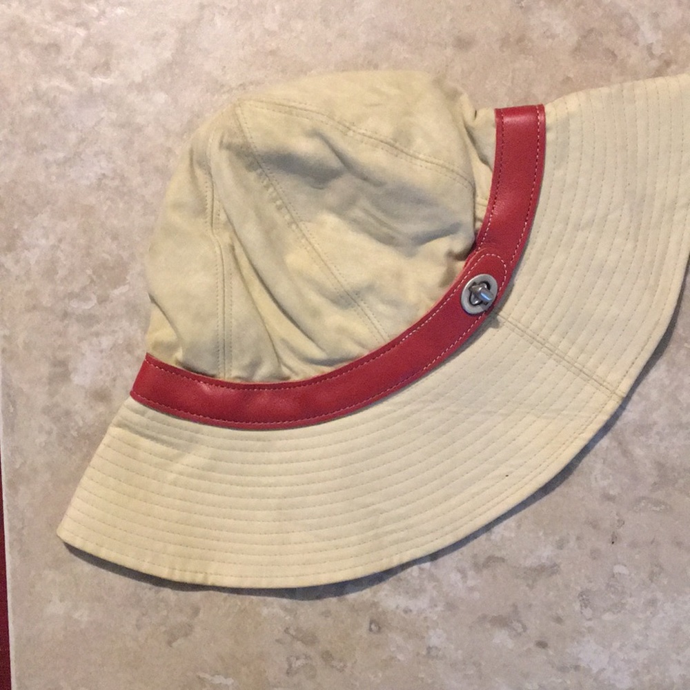 Vintage Coach Bucket Hat Baguette Red Leather Set - Picture 2 of 10